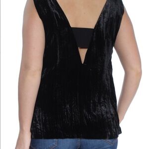 French Connection Low Sleeveless V Neck Top Size S